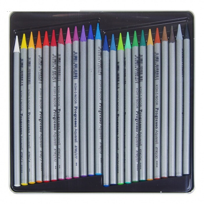 Набор карандашей акварельные "Progresso Aquarell", 24цв., метал.пенал